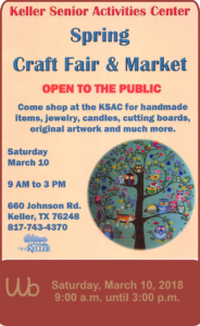 2018 Keller Craft Fair and Market, Open to the Public